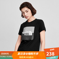 【经典款】TheNorthFace北面短袖T恤女户外舒适透气上新|4NFU JK3/黑色 L