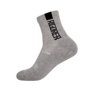 准者篮球袜高帮毛巾底加厚精英袜实战专用跑步休闲中筒长筒棉袜子灰色