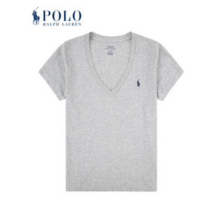 Ralph Lauren/拉夫劳伦女装 2020年春季花灰纱平纹针织V领T恤21349 020-灰色 S