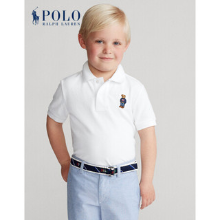 Ralph Lauren/拉夫劳伦男童 2020年夏季小熊图案网布Polo衫33615 100-白色 6