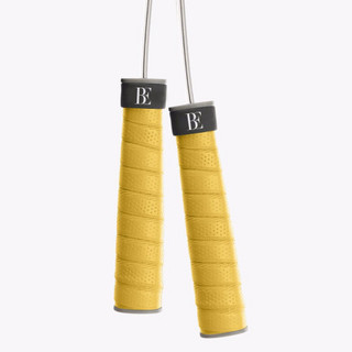 范德安跳绳健身减肥燃脂运动女专业中考竞速训练专用长款钢丝绳子 黄色 均码