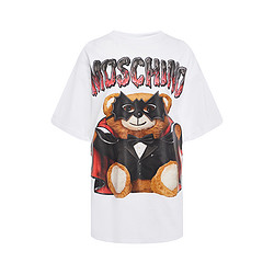 moschino/莫斯奇诺2020春夏多色纯棉趣味小熊图案印花女士T恤