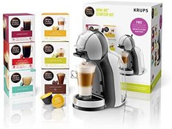 Nescafé Dolce Gusto KP1，由KRUPS提供-“入门套件” 胶囊咖啡机，1500 W，北极灰和黑色