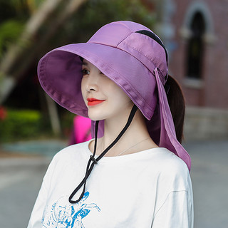 帽子女士遮阳帽全脸夏季采茶遮脸防晒帽紫外线凉帽干活大沿太阳帽