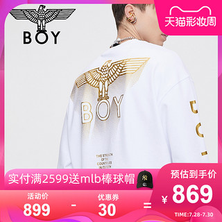 BOY LONDON卫衣男2020烫金老鹰印花情侣款套头上衣B203NB600301