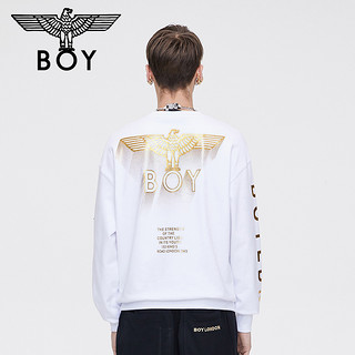 BOY LONDON卫衣男2020烫金老鹰印花情侣款套头上衣B203NB600301