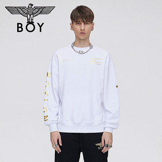 BOY LONDON卫衣男2020烫金老鹰印花情侣款套头上衣B203NB600301