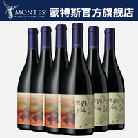 1智利名庄原瓶进口红酒蒙特斯folly富乐干红葡萄酒6瓶整箱装