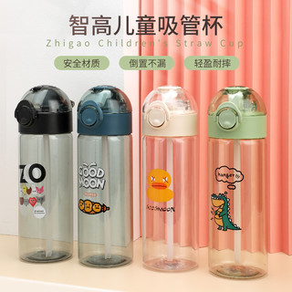 智高儿童水杯吸管杯女夏季水壶幼儿园小学生夏天防摔便携可爱少女