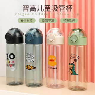 智高儿童水杯吸管杯女夏季水壶幼儿园小学生夏天防摔便携可爱少女