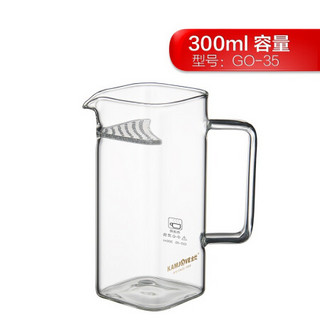金灶玻璃公道杯 一杯多用耐热功夫茶具玻璃水杯 300ml玻璃杯子 茶道茶水分离杯 GO-35