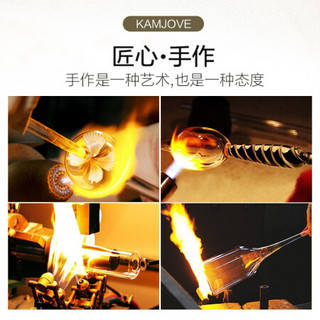 金灶（KAMJOVE） 玻璃杯具 茶杯水杯单层耐热玻璃水具牛奶杯 家用凉水杯泡茶杯AC-22 两只装【300ml】