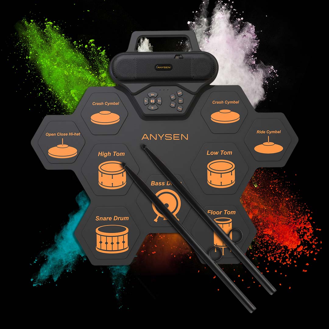 德国anysen便携式手卷电子鼓