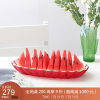 利快 LIKUAI 花瓣托盘意大利进口Guzzini茶盘客厅果盘果篮餐盘 红色