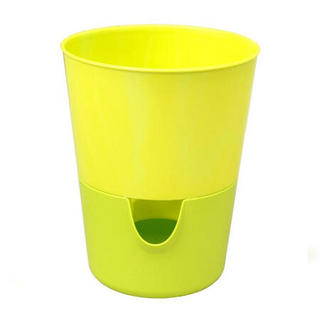 利快 小型花盆桌面收纳盒捷克进口可拆卸四色储水小型花盆储物盒 黄绿色 11*14*8cm