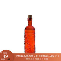 利快 调料瓶调味瓶西班牙进口木塞加厚玻璃创意防漏防尘油醋瓶酱油瓶 深红色 500ml