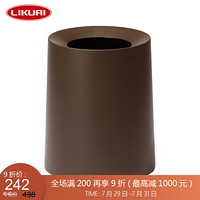 利快 隐藏式垃圾桶日本进口Ideaco垃圾桶时尚创意家用无盖11.4L 咖啡色