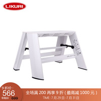 利快 铝合金梯凳日本进口长谷川家用梯多功能单层梯凳梯子 白色