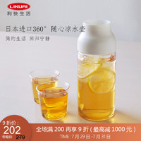 利快 冷萃咖啡壶日本进口kinto耐高温玻璃冷水壶柠檬茶壶凉水壶 随心壶白色 1L