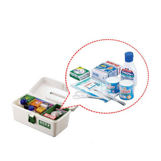 利快 家用医药箱日本进口急救箱储物箱药品收纳盒 白色