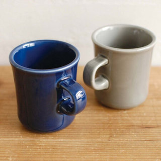 利快 陶瓷马克杯日本进口Kinto双色带把手创意办公家用茶杯水杯咖啡杯 拼色黑棕 320ml