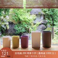 利快 家用垃圾桶日本进口Waybe方形磨砂垃圾箱厨房卫生间客厅办公室纸篓 棕色  4.5L