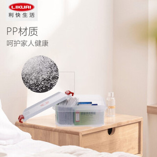 利快 家用医药箱4.5L西班牙进口Tatay密封透明整理箱急救箱药品收纳箱