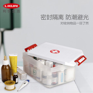 利快 家用医药箱4.5L西班牙进口Tatay密封透明整理箱急救箱药品收纳箱