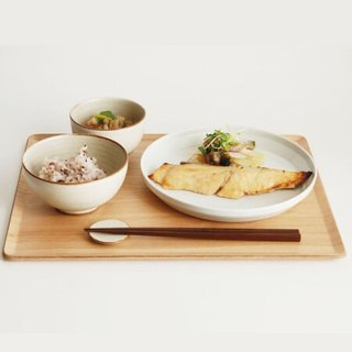 利快 木质托盘日本进口Kinto实木茶盘水果盘子茶具水杯收纳盘餐盘 36*28cm 桦木