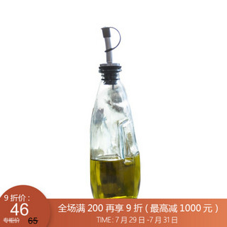 利快 调料瓶调味瓶西班牙进口木塞加厚玻璃创意防漏防尘油醋瓶酱油瓶 不规则原色300ml