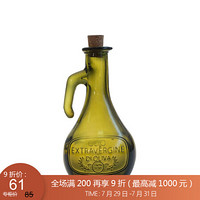 利快 调料瓶调味瓶西班牙进口木塞加厚玻璃创意防漏防尘油醋瓶酱油瓶 把手款墨绿500ml