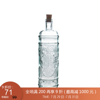 利快 调料瓶调味瓶西班牙进口木塞加厚玻璃创意防漏防尘油醋瓶酱油瓶 原色 1L