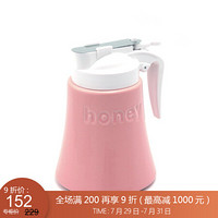 利快 陶瓷蜂蜜瓶340ml日本进口ZERO JAPAN易清洗液体储物罐油壶酱油瓶蜂蜜罐 粉色