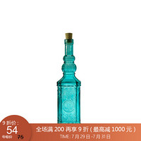 利快 调料瓶调味瓶西班牙进口木塞加厚玻璃创意防漏防尘油醋瓶酱油瓶 蓝色 500ml