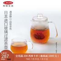 利快 玻璃茶壶日本进口Kinto耐热玻璃单把手茶漏可清洗茶杯 720ml