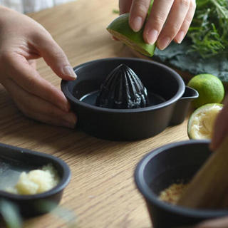 利快 柠檬榨汁器日本进口Kinto陶瓷手工榨汁碗儿童辅食研磨碗 白色