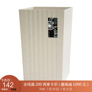 利快 家用垃圾桶日本进口Waybe方形磨砂垃圾箱厨房卫生间客厅办公室纸篓 白色 10L