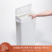 利快 分类垃圾箱日本进口like-it双三分层厨房干湿分离垃圾桶 灰色