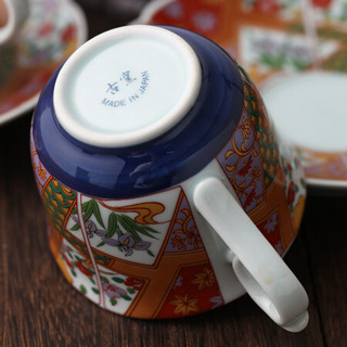 美浓烧（Mino Yaki）  美浓烧日本陶瓷咖啡杯碟套装 典雅轻奢咖啡器具宫廷风下午茶杯子 古伊万里雅絵