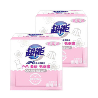 超能 APG系列 透明洗衣皂块 160g*2块*2组 樱花香
