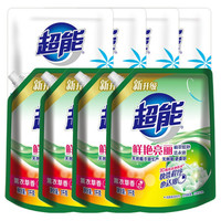 超能 植翠低泡系列 去污去渍洗衣液 薰衣草香 1kg*4袋+100g*4袋