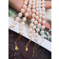 千楼 18K金珍珠手链【繁星】淡水/Akoya海水珍珠手饰16+3.5cm 正圆微瑕 女友爱人礼物 18K金+Akoya海水珍珠6-6.5mm