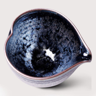 商品隐庐 李友明师出品 纯手工油滴建盏工艺公道杯精品茶海原矿铁胎