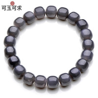 可玉可求 和田玉手链 男女款烟紫色老型珠手串 玉石手串 【款一】D0581-3S
