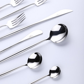 Cutipol葡萄牙餐具MOON镜面银色系列西餐刀叉勺三件套装18-10不锈钢 欧式 日常家用 送礼 茶勺