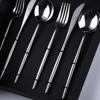 Cutipol葡萄牙餐具MOON镜面银色系列西餐刀叉勺三件套装18-10不锈钢 欧式 日常家用 送礼 茶勺