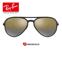 Ray-Ban 雷朋 RayBan 雷朋春夏季款太阳镜偏光开车0RB4320CH康目色 601/J0黑色镜框偏光蓝色渐变金色镜面康目色镜片 尺寸58