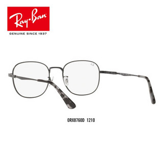 RayBan雷朋夏季新品光学镜架男女款时尚文艺气质近视镜框0RX8760D可定制 1210黑色镜框 尺寸53