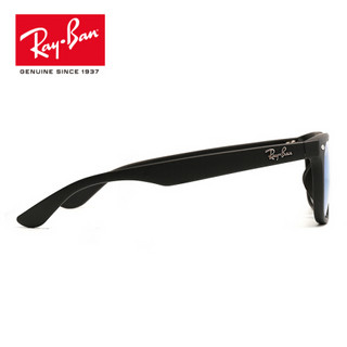 RayBan 雷朋儿童太阳镜男女款简约彩膜反光镜面RJ9052SF可定制 100S55黑色镜框蓝色反光镜片 尺寸50推荐年龄3~6岁