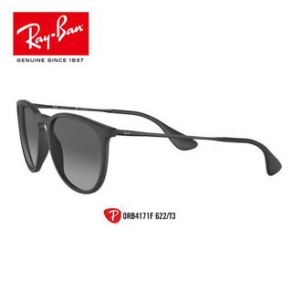 RayBan雷朋太阳镜秋季新品女款潮流渐变偏光开车司机墨镜0RB4171F 622/T3橡胶黑色镜框灰色渐变灰偏光镜片 尺寸54